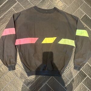 🖤 Vintage 80s/90s Colorblock Sweatshirt – Made in USA – Size L
